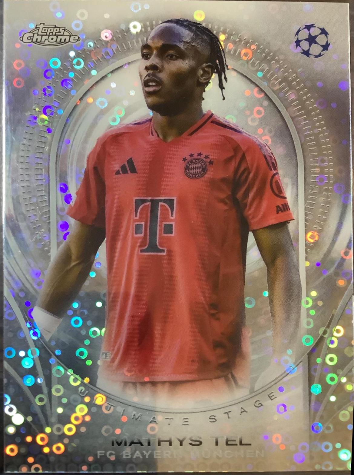 Mathys Tel #USC-17 Soccer Cards 2024 Topps Chrome UEFA Club Ultimate Stage