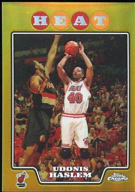 Udonis Haslem Gold Refractor #72 2008 Topps Chrome Basketball
