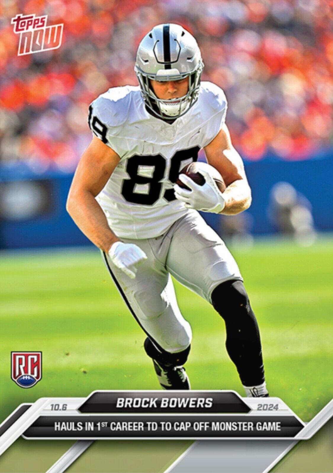 Brock Bowers #7 Football Cards 2024 Topps Now