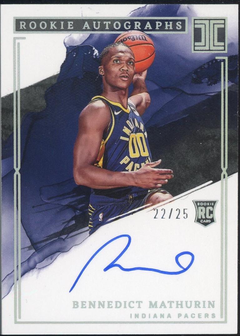 Bennedict Mathurin #RA-BNM 2022 Panini Impeccable Rookie Autograph Basketball