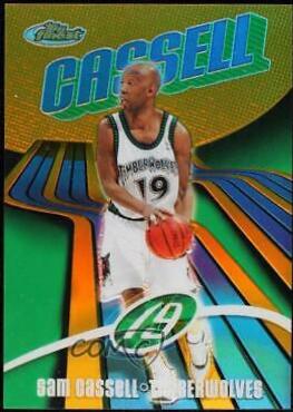 Sam Cassell Gold Refractor #19 Basketball Cards 2003 Finest