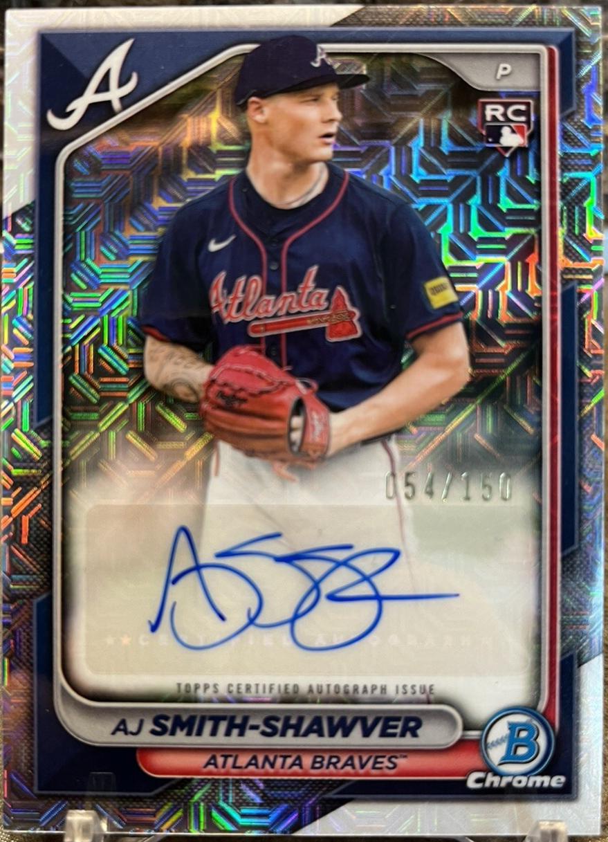 AJ Smith-Shawver #CRA-AS Baseball Cards 2024 Bowman Chrome Rookie Autograph