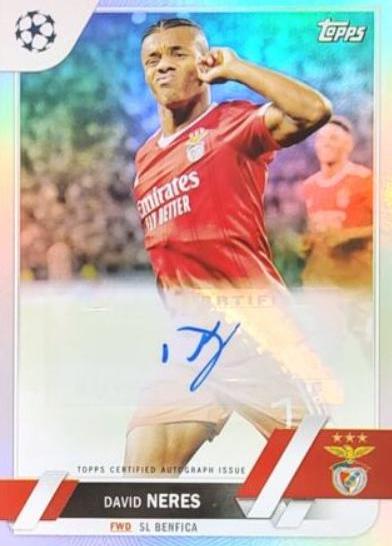 David Neres #A-NE Soccer Cards 2022 Topps UEFA Club Competitions Autographs