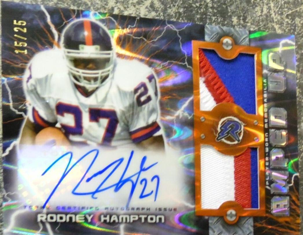 Rodney Hampton [Orange Power Surge Patch] #RAUPA-RH