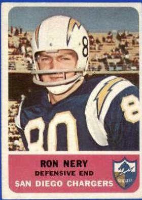 Ron Nery #88 1962 Fleer Football