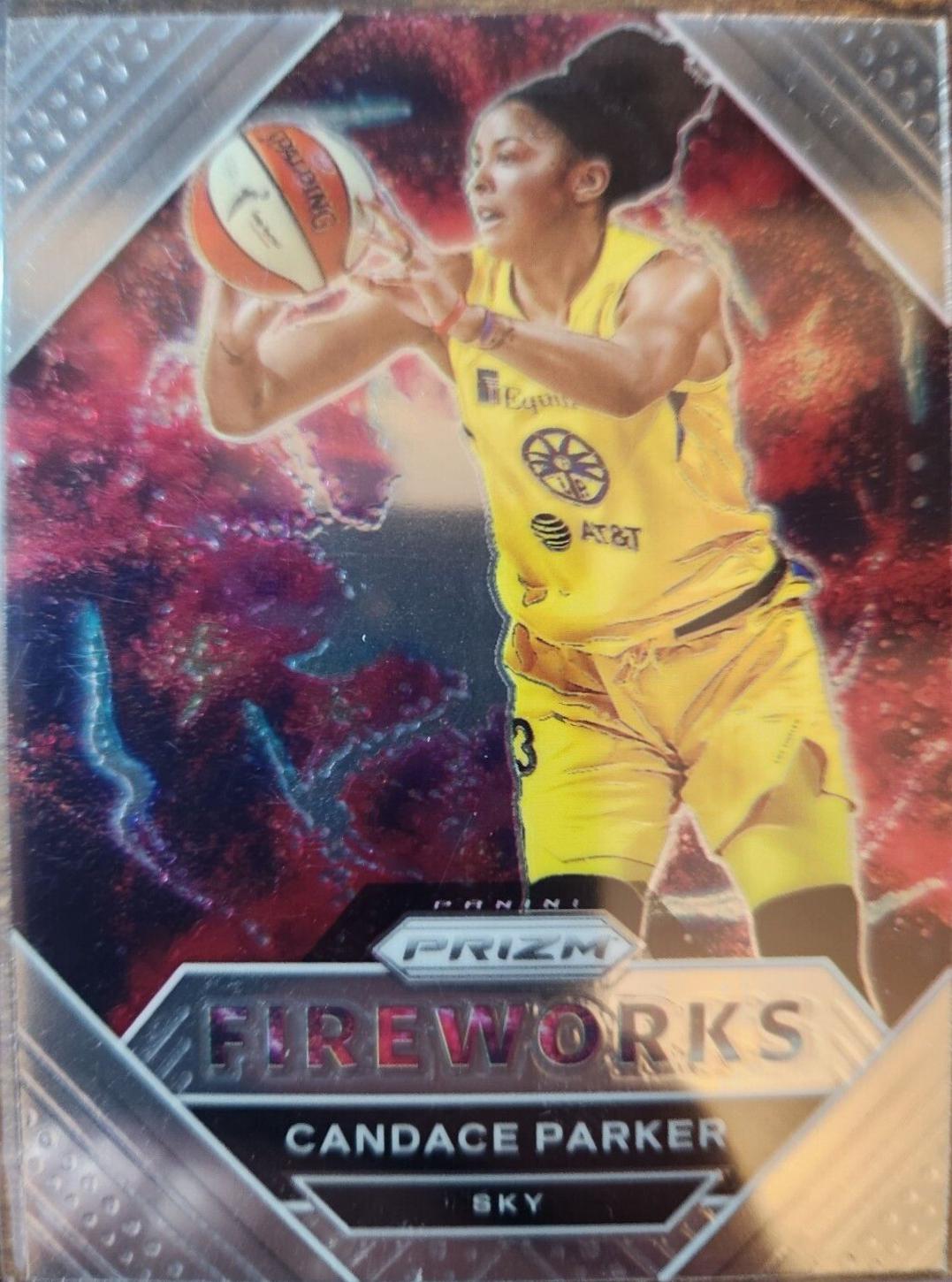 Candace Parker #3 Basketball Cards 2021 Panini Prizm WNBA Fireworks