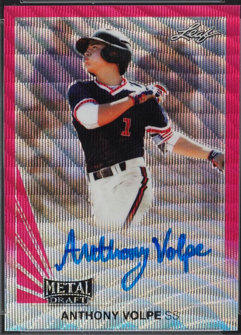 Anthony Volpe #LTAV2 Baseball Cards 2020 Leaf Metal Draft 2019 Flashback 1990 Throwback Autographs