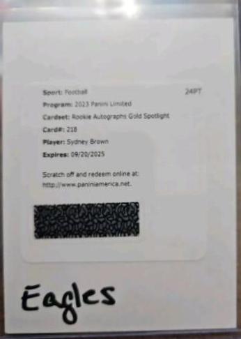 Sydney Brown [Gold Spotlight Rookie Autograph] #218