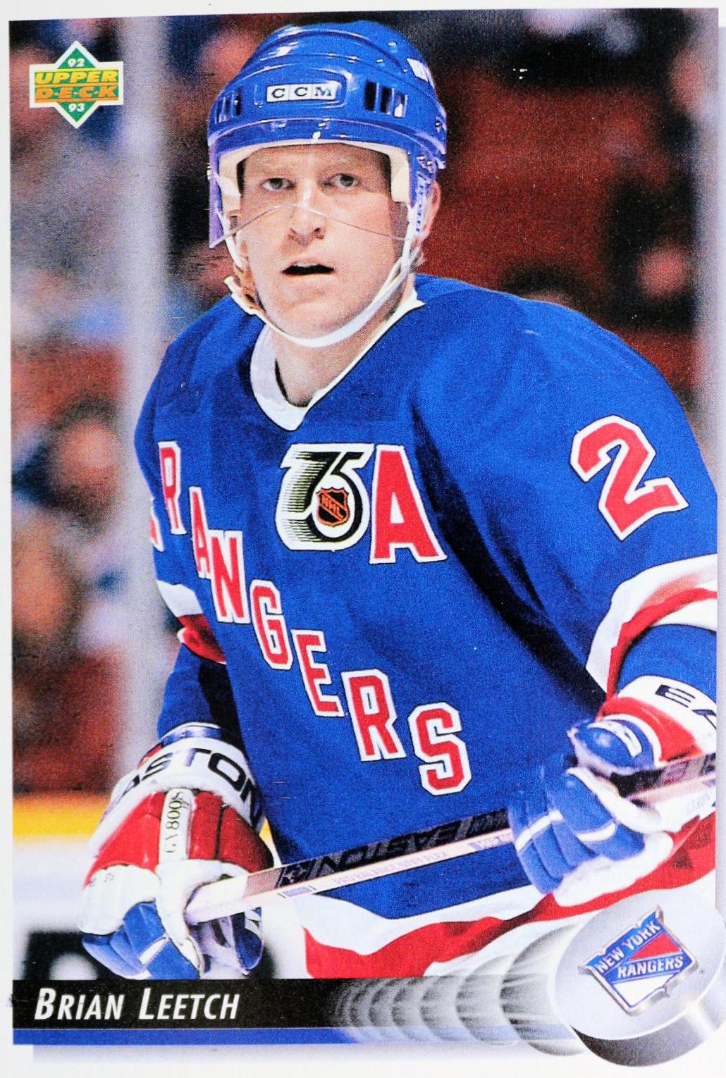 Brian Leetch #284 Hockey Cards 1992 Upper Deck