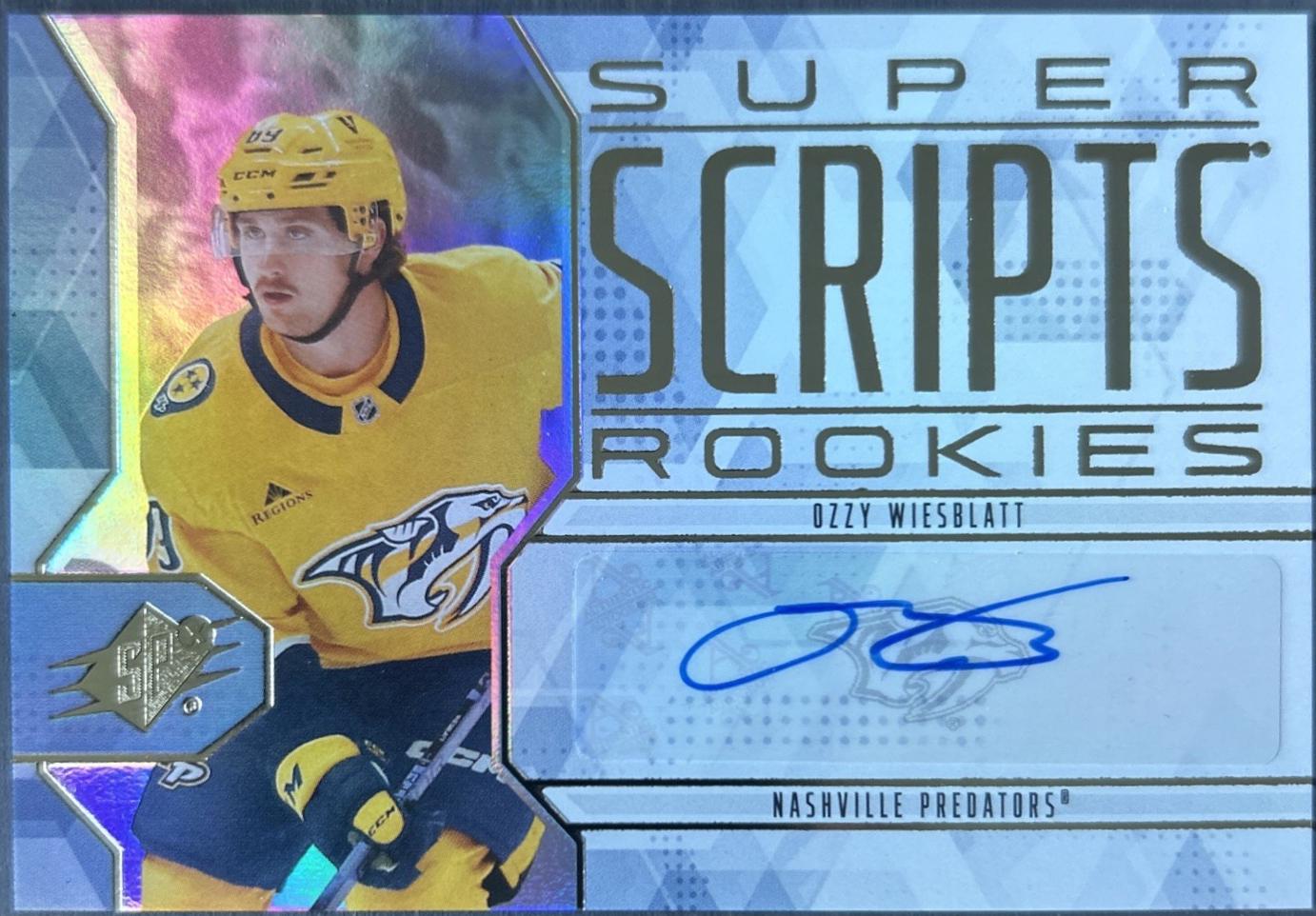 Ozzy Wiesblatt #F-OW 2025 Spx Autograph Rookie Hockey