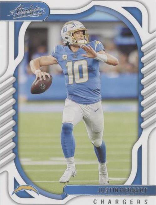 Justin Herbert #87 Football Cards 2022 Panini Absolute