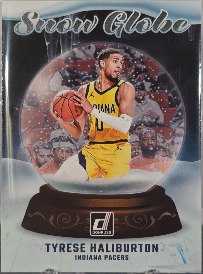 Tyrese Haliburton #6 Basketball Cards 2024 Panini Donruss Snow Globe