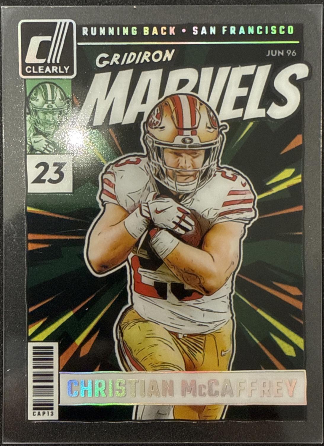 Christian McCaffrey #2 Football Cards 2024 Panini Donruss Gridiron Marvels