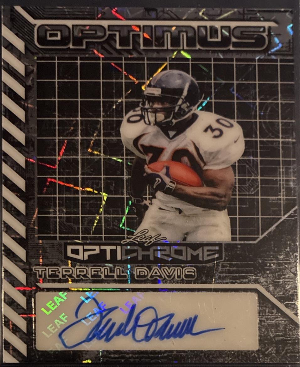 Terrell Davis #OA-TD1 2025 Leaf Optichrome Optimus Auto Football
