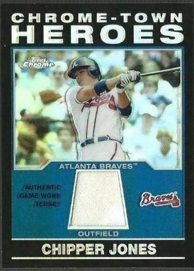 Chipper Jones #CHR-CJ Baseball Cards 2004 Topps Chrome Town Heroes Relics