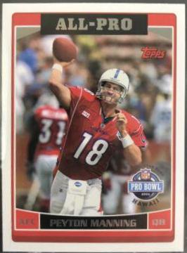 Peyton Manning #288 Football Cards 2006 Topps