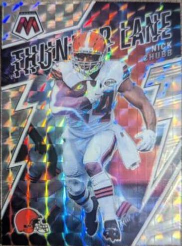Nick Chubb [Mosaic] #TL-6 Prices | 2022 Panini Mosaic Thunder Lane