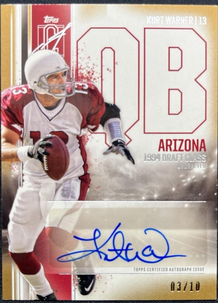 Kurt Warner [Gold] #VCA-KW Prices | 2024 Topps Signature Class Veterans ...