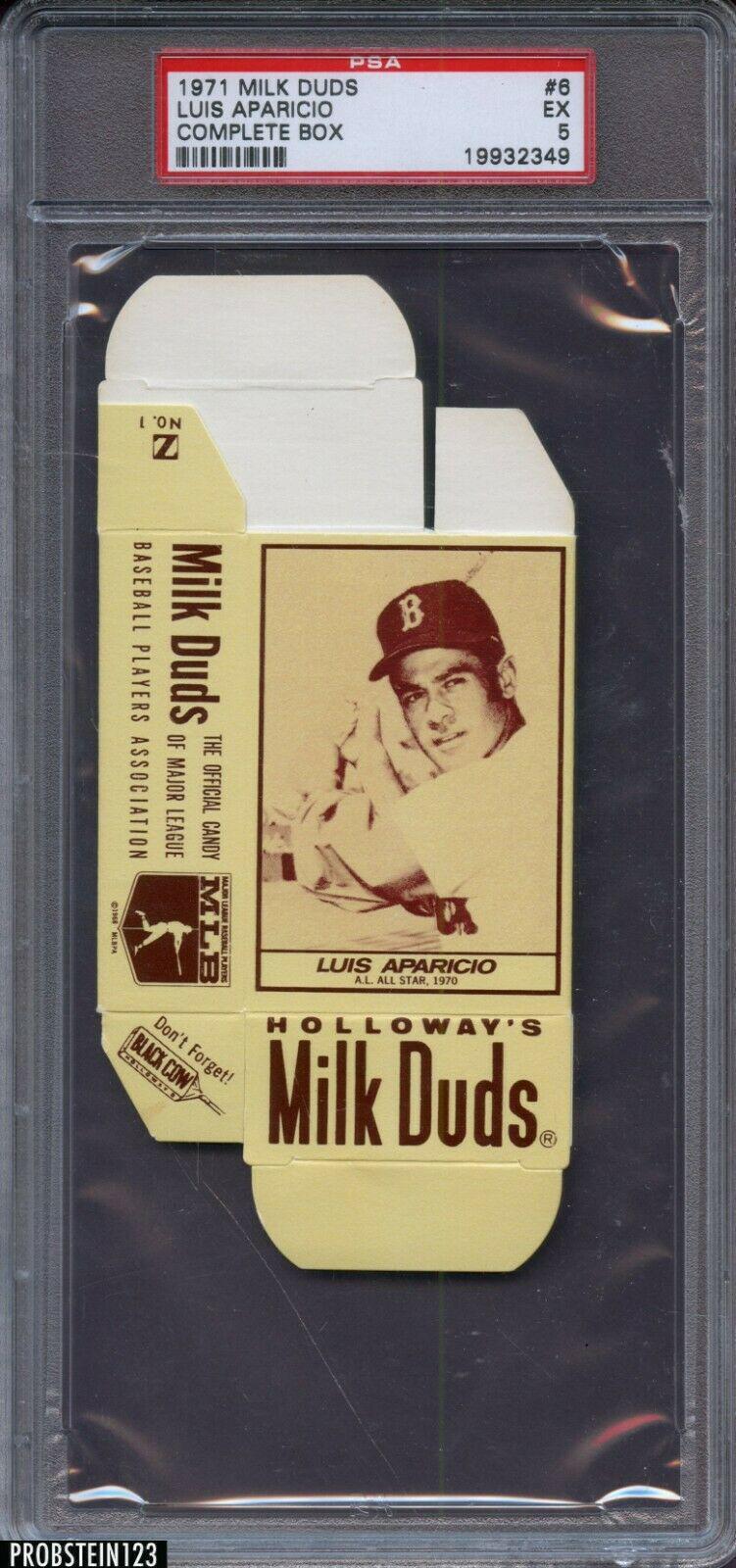 Luis Aparicio #6 Baseball Cards 1971 Milk Duds Complete Box