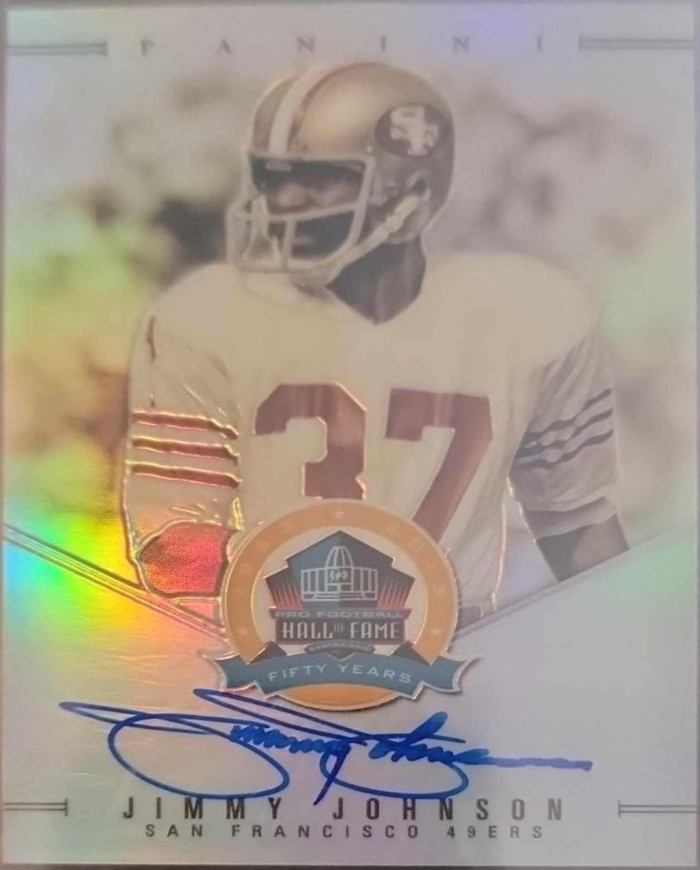 Jimmy Johnson #Jj Football Cards 2013 Panini Spectra 50th Anniversary Hall of Fame