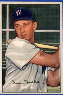 Sam Mele #15 Baseball Cards 1952 Bowman