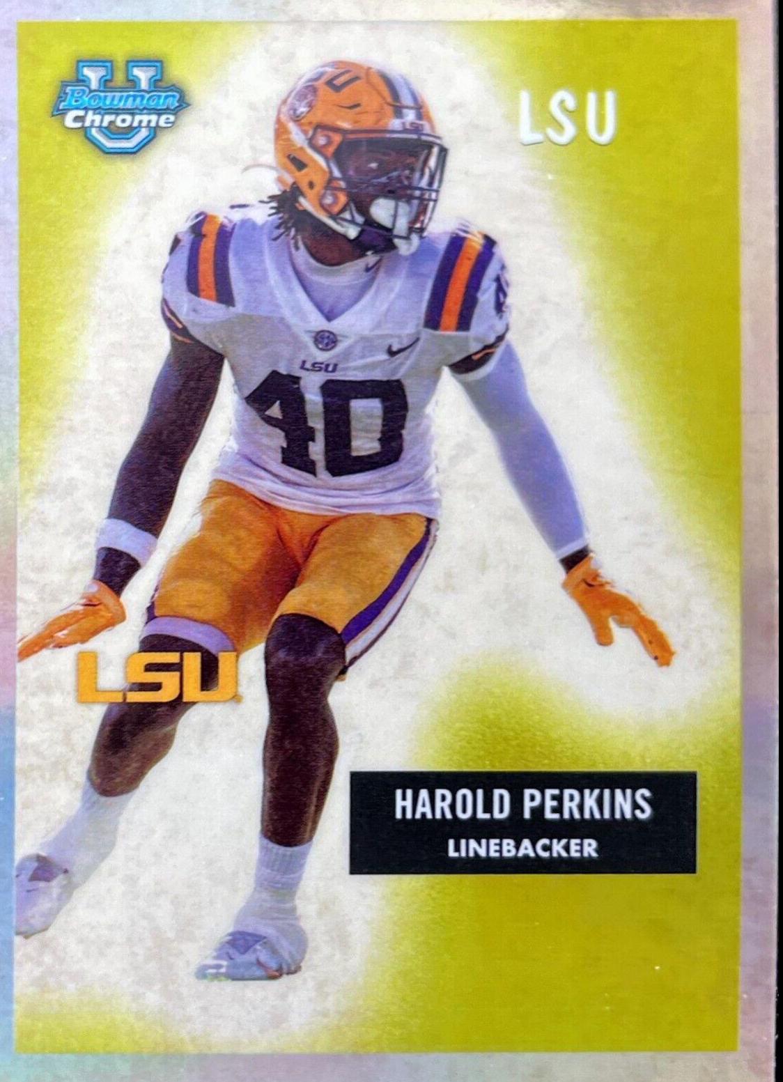 Harold Perkins #55BF-2 Football Cards 2023 Bowman Chrome University 1955