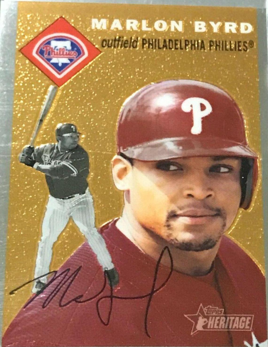 Marlon Byrd #THC13 Baseball Cards 2003 Topps Heritage Chrome
