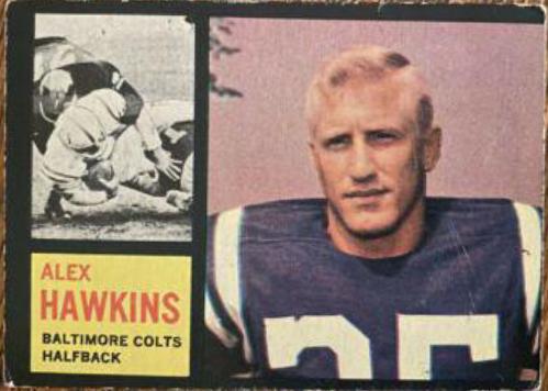 Alex Hawkins #3 Football Cards 1962 Topps