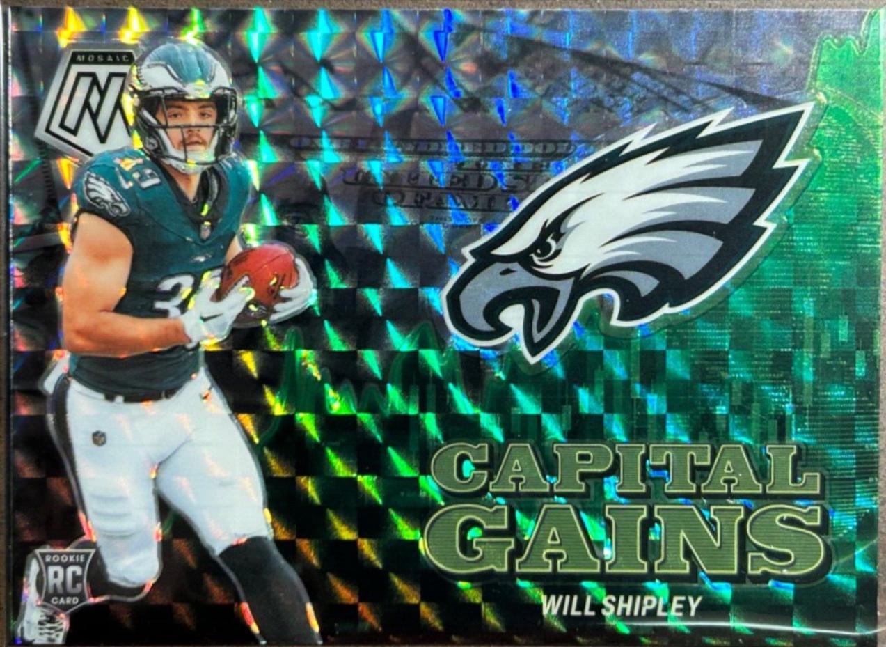 Will Shipley #3 Football Cards 2024 Panini Mosaic Capital Gains
