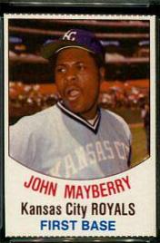 John Mayberry #56 Baseball Cards 1977 Hostess Twinkies Hand Cut