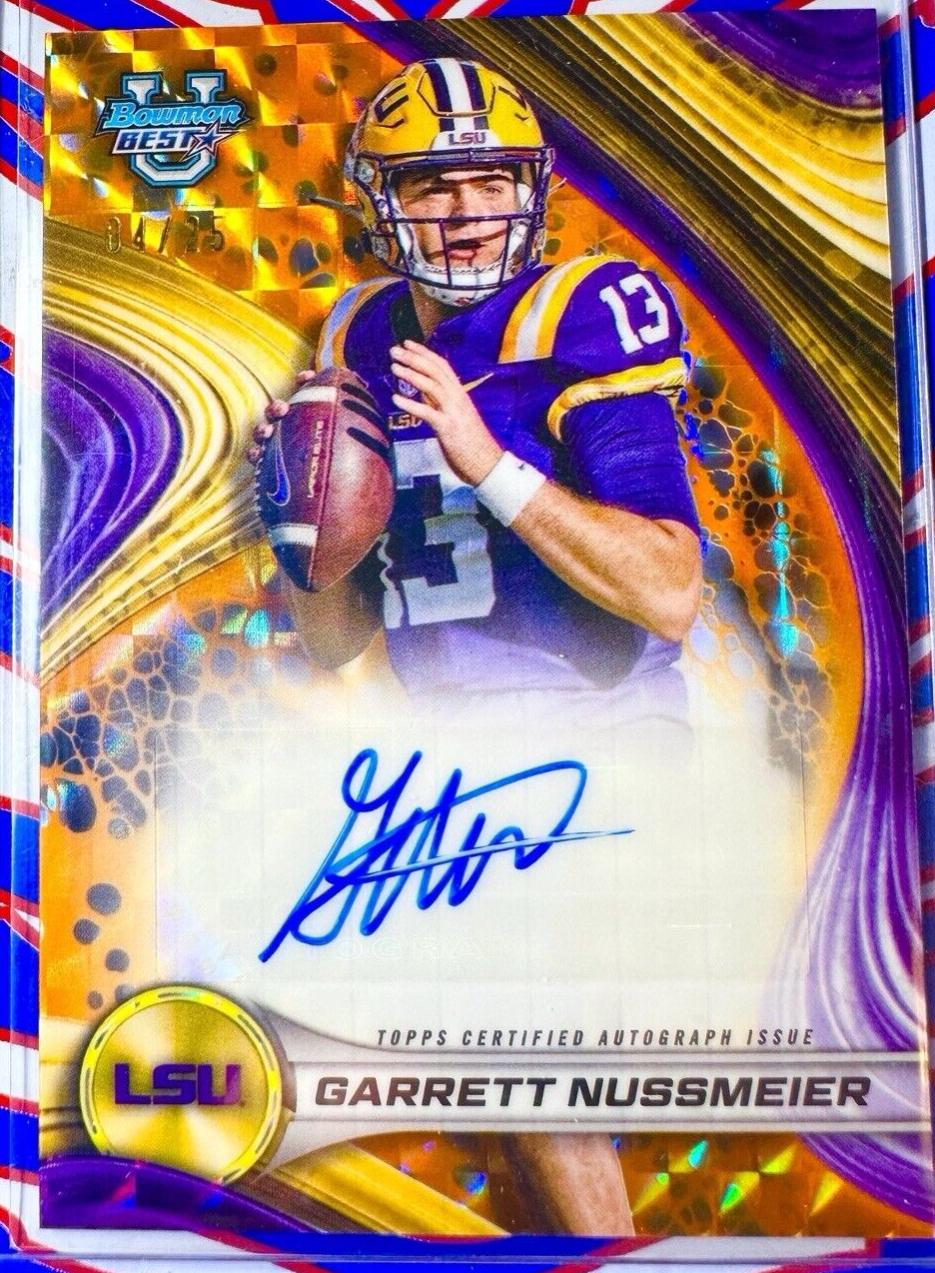 Garrett Nussmeier [Orange Geometric] #BOA-GN