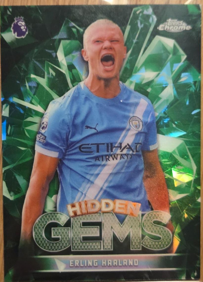 Erling Haaland #HG-3 2025 Topps Chrome Premier League Hidden Gems