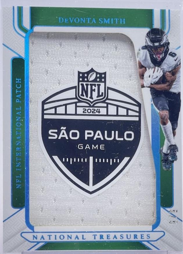 DeVonta Smith #9 2024 Panini National Treasures NFL International Patch
