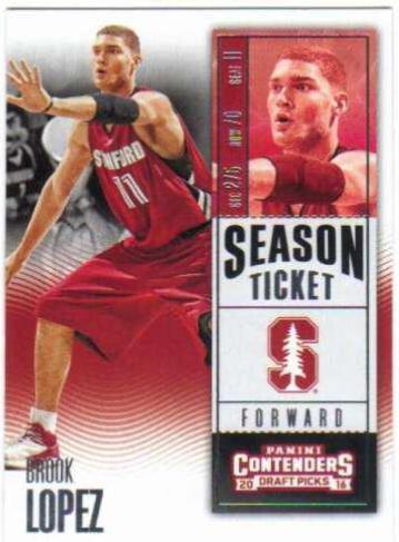 Brook Lopez #12 Basketball Cards 2016 Panini Contenders Draft Picks