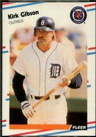 Kirk Gibson #55 Baseball Cards 1988 Fleer Glossy
