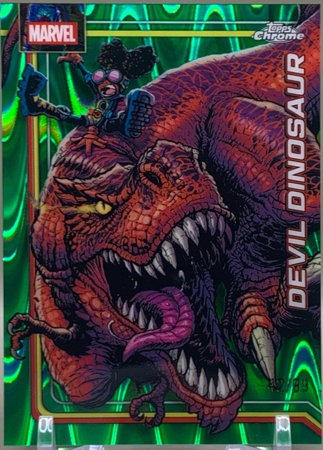 Devil Dinosaur Green RayWave Refractor