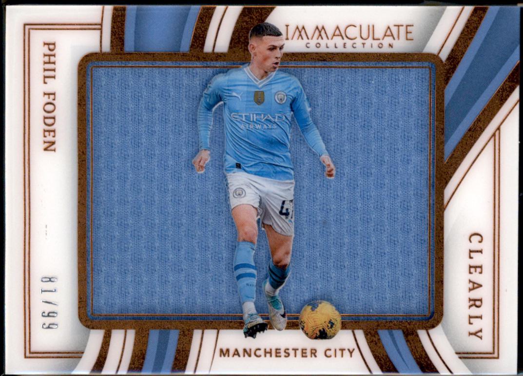 Phil Foden #CJ-PF 2023 Panini Immaculate Clearly Jersey Soccer