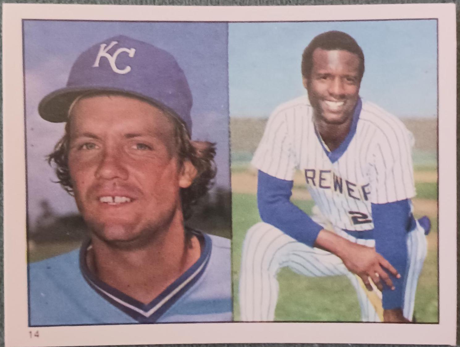 B. Oglivie, G. Brett #14 Baseball Cards 1981 Topps Stickers