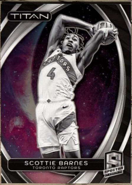Scottie Barnes #5 Basketball Cards 2023 Panini Spectra Titan