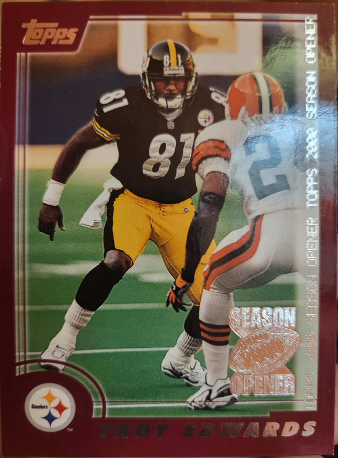 Troy Edwards #16 Football Cards 2000 Topps Season Opener