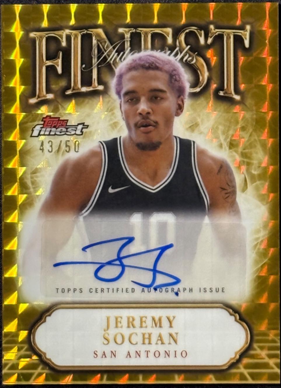 Jeremy Sochan [Gold Geometric Refractor] #FA-JS