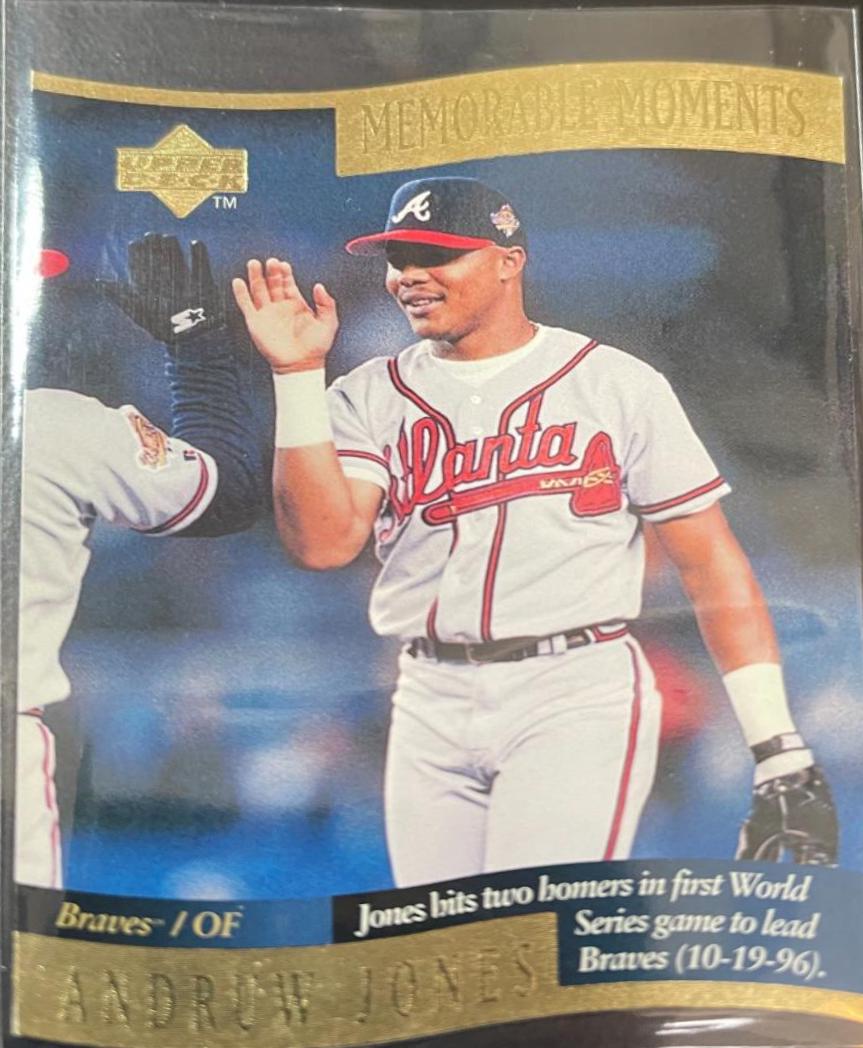 Andruw Jones #1/10 Baseball Cards 1997 Upper Deck Memorable Moments