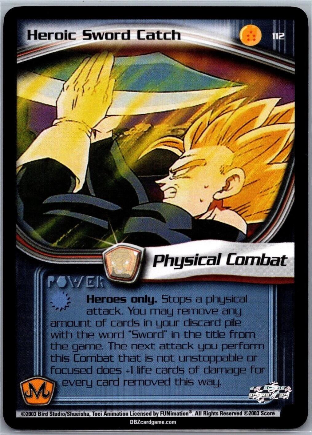 Heroic Sword Catch 112 Dragon Ball Z Babidi Saga