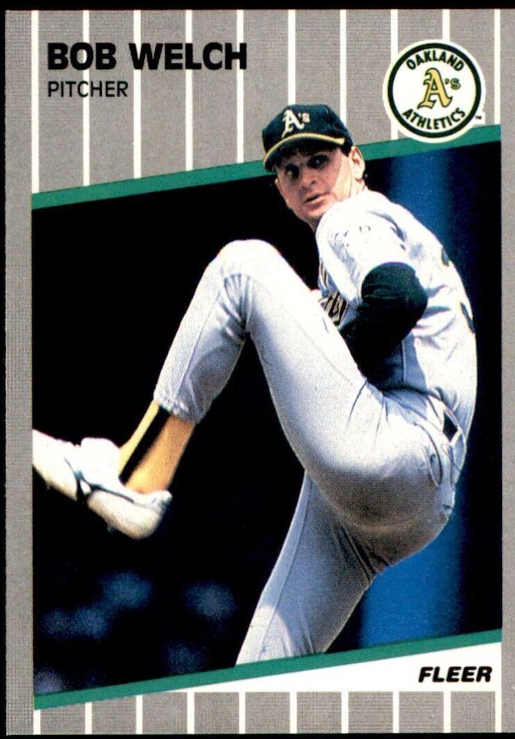 Bob Welch #25 Baseball Cards 1989 Fleer