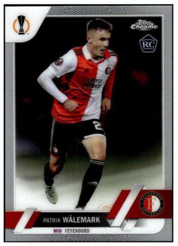 Patrik Walemark #182 Soccer Cards 2022 Topps Chrome UEFA Club Competitions