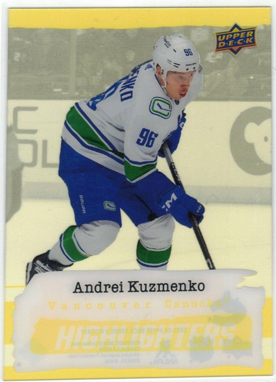 Andrei Kuzmenko #HL-2 Hockey Cards 2023 Upper Deck Highlighters