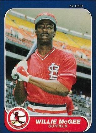 Willie McGee #42 Baseball Cards 1986 Fleer
