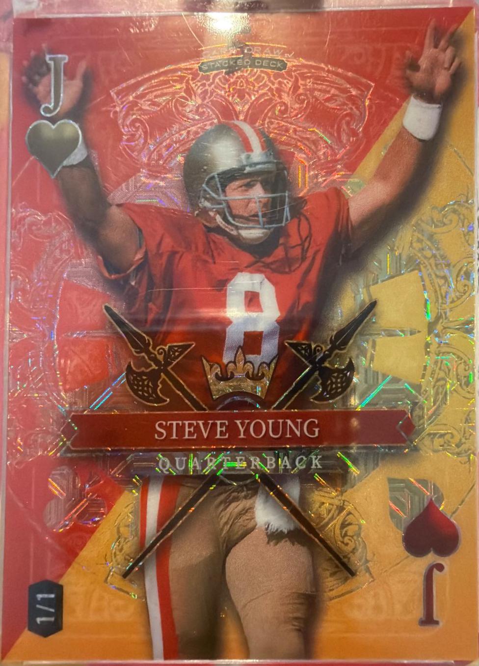 Steve Young #NYS-HCOS 2024 Wild Card 5 Card Draw Stacked Deck Football