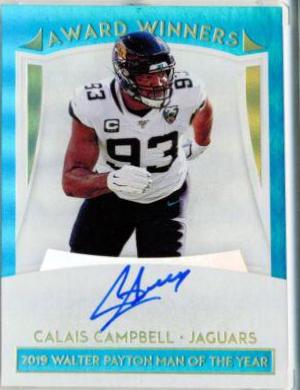 Calais Campbell #AWA-CC Football Cards 2022 Panini Prestige Award Winners Autographs