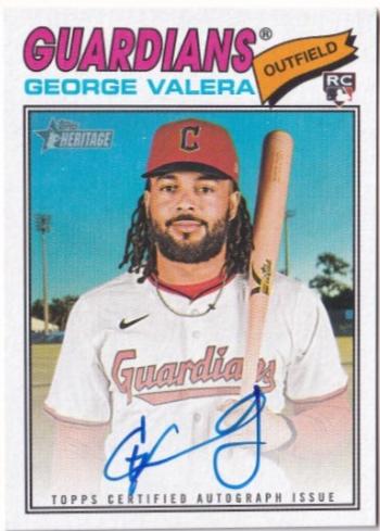 George Valera #ROA-GV 2026 Topps Heritage Baseball Real One Autographs